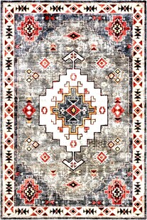 复古民族风几何图案地毯