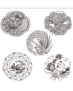 传统中式金属装饰图案