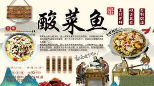重庆酸菜鱼背景墙