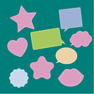 多彩形状气泡素材集合