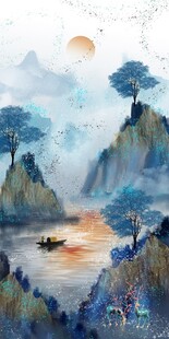 意境金山麋鹿玄关