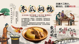 冬瓜焖鸭背景墙