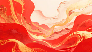 红色流动纹理艺术背景