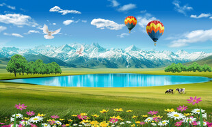 蓝天白云大草原