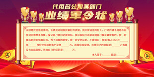 业绩军令状展板