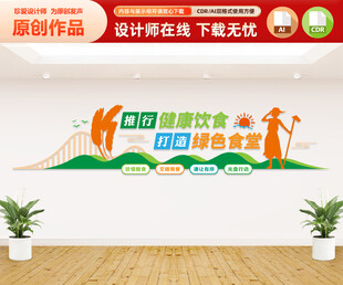 绿色食堂文化墙