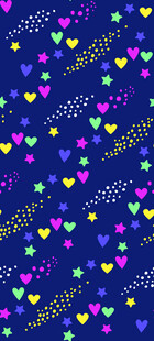 多彩心形图案背景