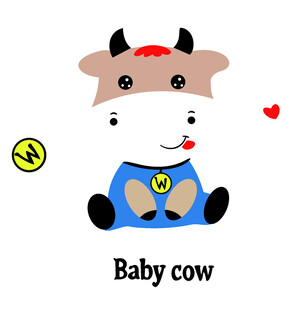 可爱小牛宝宝形象