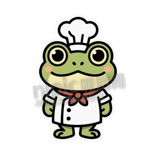 卡通厨师青蛙形象