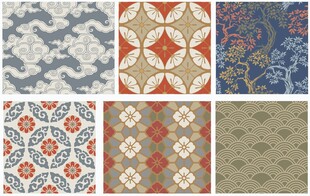 复古几何花纹瓷砖图案