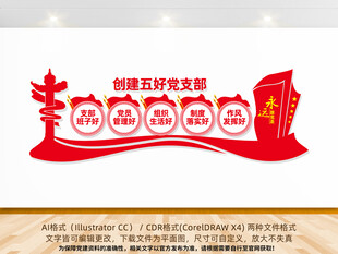 五好党支部文化墙