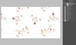 花卉蝴蝶图案无缝背景