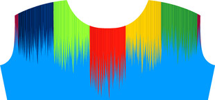 多彩渐变无袖上衣设计