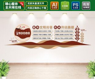 文明餐桌公约文化墙