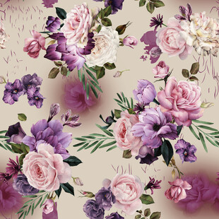 浪漫花卉图案背景