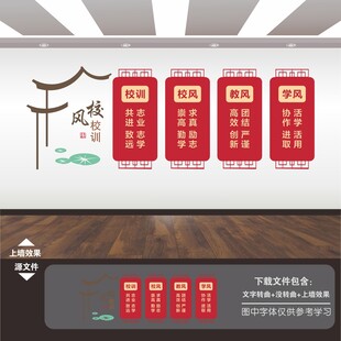 三风一训文化墙展板