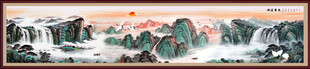 超长卷意境千里山水画