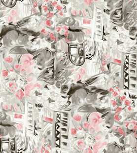 水墨花卉抽象图案纹理