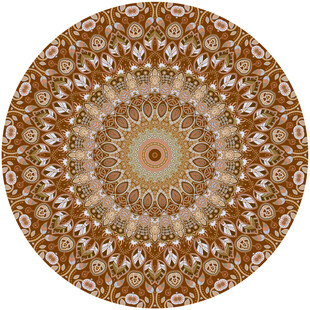 复古圆形花纹图案设计