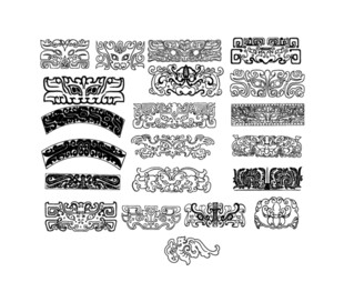 复古花纹装饰元素集合