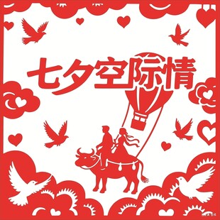 七夕浪漫牛郎织女图