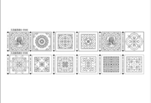 中国古建筑纹样何图案装饰设计图