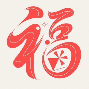 喜庆福字图案