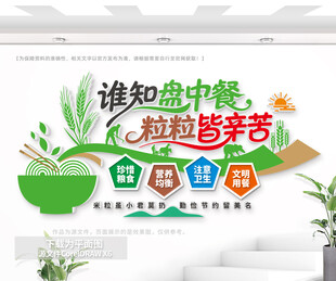 食堂文化墙展板