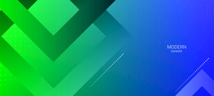 蓝绿渐变几何矢量背景