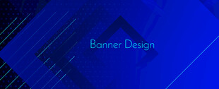 蓝色科技风Banner设计