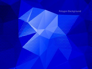 蓝色几何抽象矢量背景
