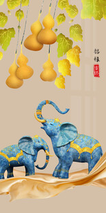 蓝象金叶装饰高端装饰画