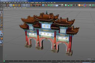 c4d遂宁广德寺庙文历史文物