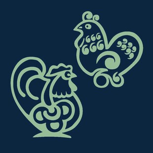 吉祥鸡纹样图案设计