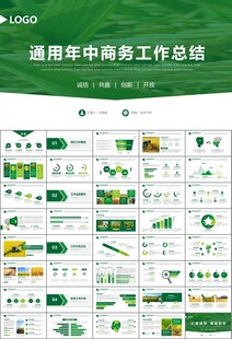 水稻农田农业种植大米PPT模板
