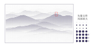 水墨山水装饰画设计素材