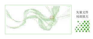 绿色线条抽象艺术图案