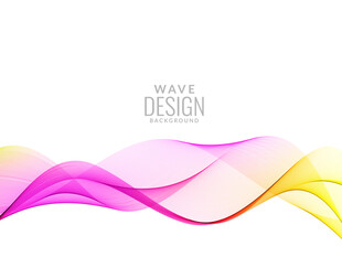 彩色波浪线条矢量背景