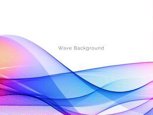 梦幻渐变波浪矢量背景