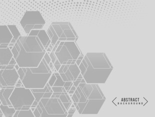 灰色六边形几何图案背景