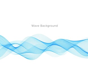 蓝色动感波浪背景图