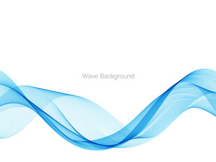 蓝色动感波浪矢量背景