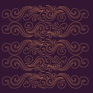 复古紫色底纹华丽花纹图案