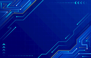 科技风蓝色电路板背景图