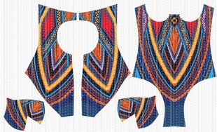 民族风彩色服饰图案设计