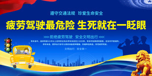 疲劳驾驶展板