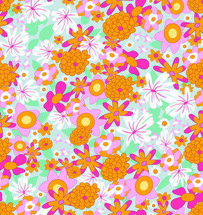 缤纷花卉图案背景