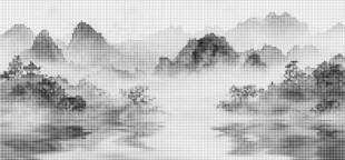 圆点激光镂空山水