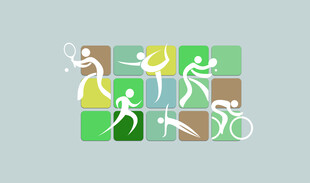 多彩运动人物图案设计