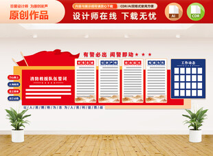 消防训词消防文化墙